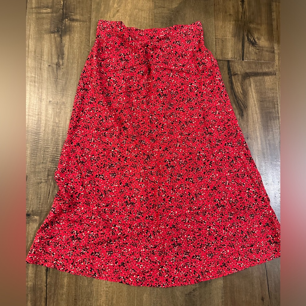 High waisted skirt with print